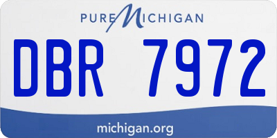 MI license plate DBR7972