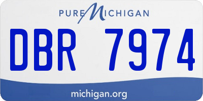 MI license plate DBR7974