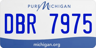 MI license plate DBR7975