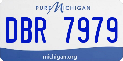 MI license plate DBR7979