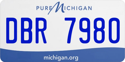 MI license plate DBR7980