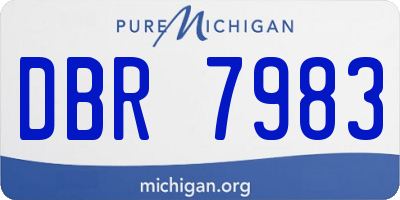 MI license plate DBR7983