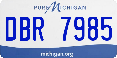 MI license plate DBR7985