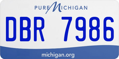 MI license plate DBR7986
