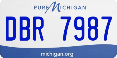 MI license plate DBR7987