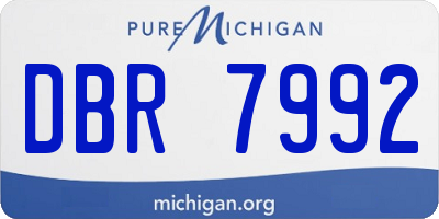 MI license plate DBR7992