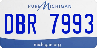 MI license plate DBR7993