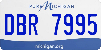 MI license plate DBR7995