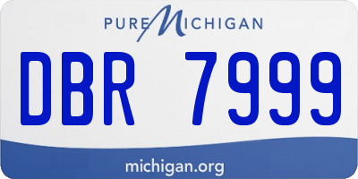 MI license plate DBR7999