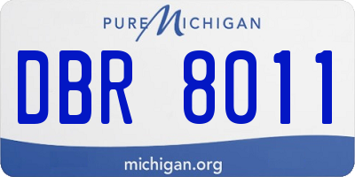 MI license plate DBR8011