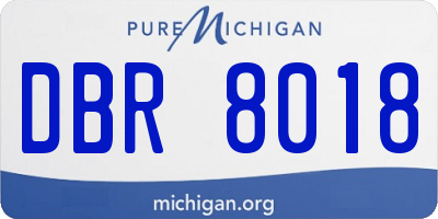 MI license plate DBR8018