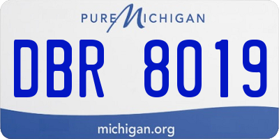 MI license plate DBR8019