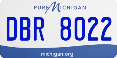 MI license plate DBR8022