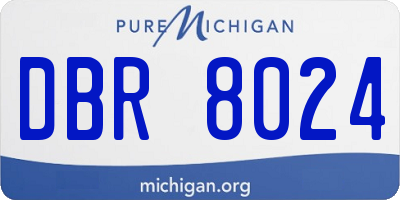 MI license plate DBR8024