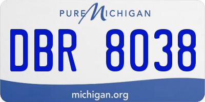 MI license plate DBR8038