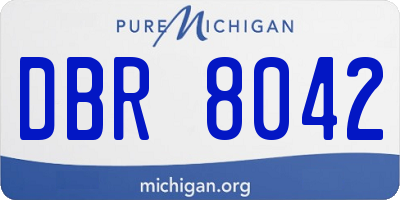 MI license plate DBR8042