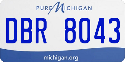 MI license plate DBR8043