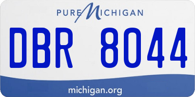 MI license plate DBR8044