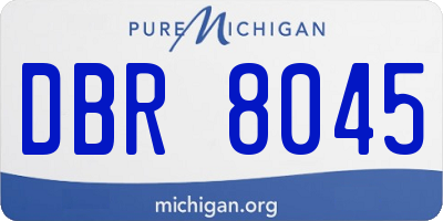 MI license plate DBR8045