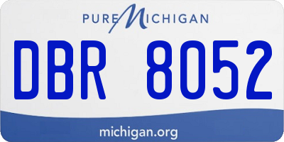 MI license plate DBR8052