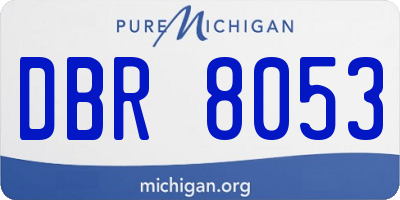 MI license plate DBR8053
