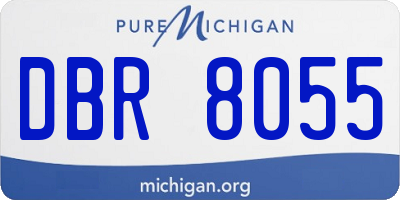 MI license plate DBR8055