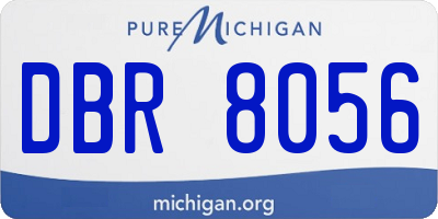 MI license plate DBR8056