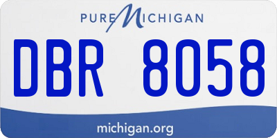 MI license plate DBR8058