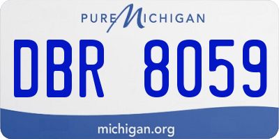 MI license plate DBR8059