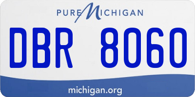 MI license plate DBR8060