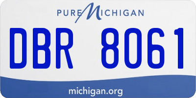 MI license plate DBR8061
