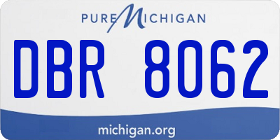 MI license plate DBR8062