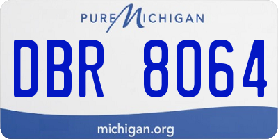 MI license plate DBR8064