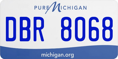 MI license plate DBR8068