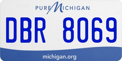 MI license plate DBR8069