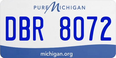 MI license plate DBR8072