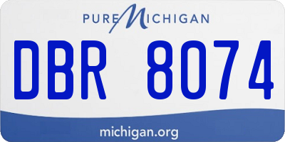 MI license plate DBR8074
