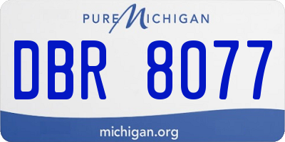 MI license plate DBR8077