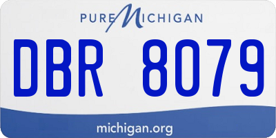 MI license plate DBR8079