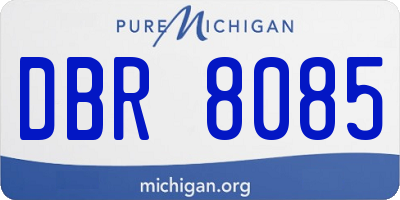 MI license plate DBR8085
