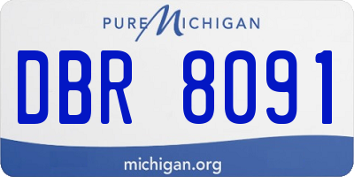 MI license plate DBR8091