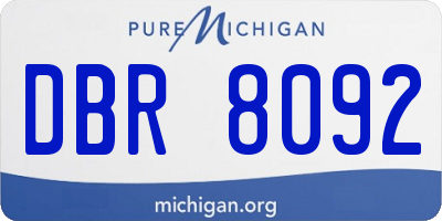 MI license plate DBR8092