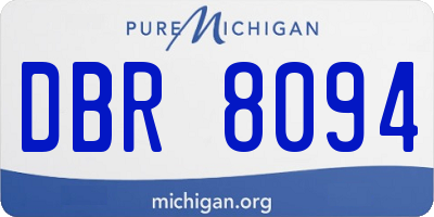 MI license plate DBR8094