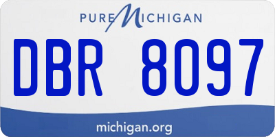 MI license plate DBR8097