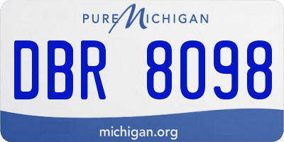 MI license plate DBR8098