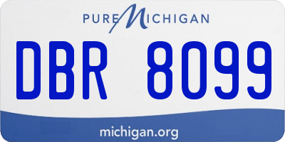 MI license plate DBR8099