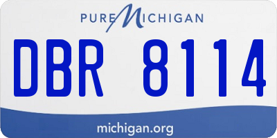 MI license plate DBR8114