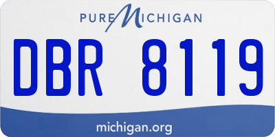MI license plate DBR8119