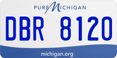 MI license plate DBR8120