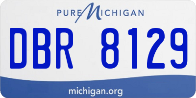 MI license plate DBR8129